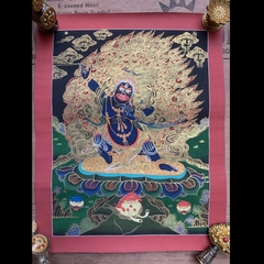 Tranh Thangka Kim Cương Thủ Bồ Tát vẽ tay Nepal