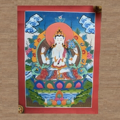 Tranh Thangka Quan Âm Tứ Thủ - Tranh Vẽ Tay