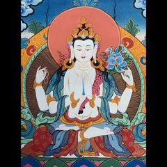 Tranh Thangka Quan Âm Tứ Thủ - Tranh Vẽ Tay