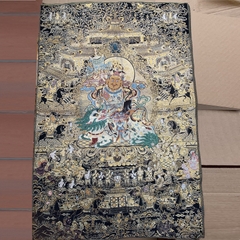 Tranh Thangka Tài Bảo Thiên Vương - Tranh Thêu