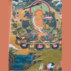 Tranh Thangka Văn Thù 2 - Tranh Vẽ Tay