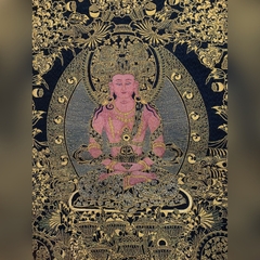 Tranh Thangka Vô Lượng Thọ - Tranh Thêu