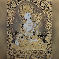 Tranh Thangka Whita tara - Tranh Thêu
