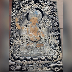 Tranh Thangka Văn Thù - Tranh Thêu