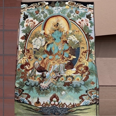 Tranh Thangka Green Tara Lục Độ Mẫu