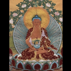Tranh Thangka Adida Phật - tranh thêu