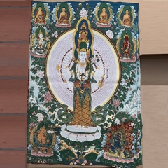 Tranh Thangka Thiên Thủ Thập Nhất Diện- Tranh Thêu