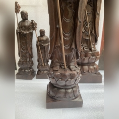 ĐỊA TẠNG BỒ TÁT bằng gỗ trầm nâu Indo