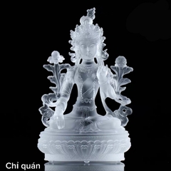 BẠCH ĐỘ MẪU WHITE TARA bằng đá liuli cỡ bé