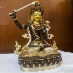 VĂN THÙ BỒ TÁT 14INCH BẰNG ĐỒNG NEPAL