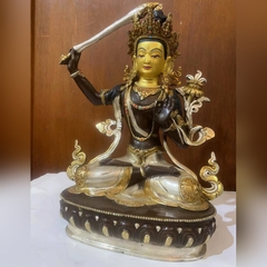 VĂN THÙ BỒ TÁT 14INCH BẰNG ĐỒNG NEPAL