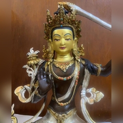 VĂN THÙ BỒ TÁT 14INCH BẰNG ĐỒNG NEPAL