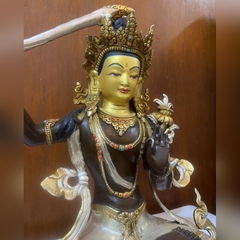 VĂN THÙ BỒ TÁT 14INCH BẰNG ĐỒNG NEPAL