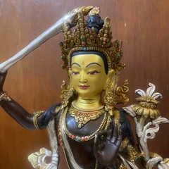 VĂN THÙ BỒ TÁT 14INCH BẰNG ĐỒNG NEPAL