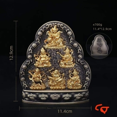 Tôn tượng Năm Vị Thần Tài Dzambala và bát cúng nước