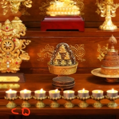 Tôn tượng Năm Vị Thần Tài Dzambala và bát cúng nước