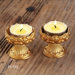 Chân nến bơ đồng bông sen mini