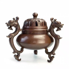 Đỉnh trầm Tam Long (lư hương đồng nghệ thuật) 