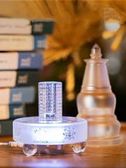 Bạch Tháp Trí Tuệ bằng pha lê khắc Bảo Kiếp Ấn Đà Ra Ni