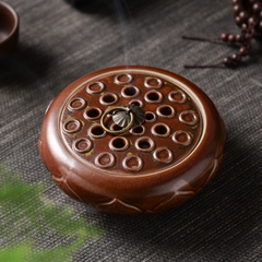 Lư trầm gốm Đài Sen (kiểu cánh đơn)