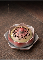 Lư trầm gốm sen A2