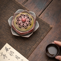 Lư trầm gốm sen A2