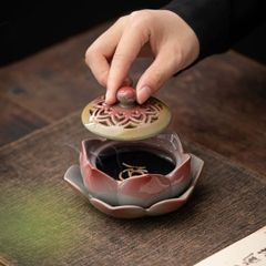 Lư trầm gốm sen A2