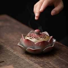 Lư trầm gốm sen A2