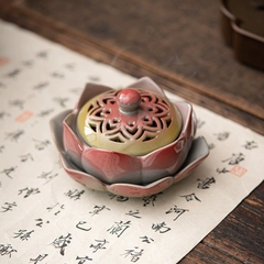 Lư trầm gốm sen A2