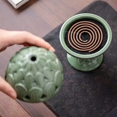 Lư trầm gốm Tuyết Liên 