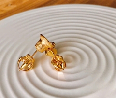 Order khuyên tai Chuông Chày Kim Cang bằng bạc 925 mạ vàng 5 lớp