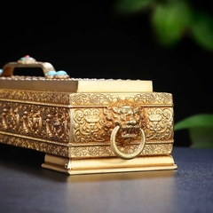 Lư hương nằm tây tạng Bát Kiết Tường dài 32cm