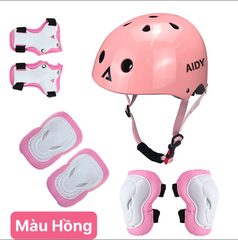 Bộ bảo hộ trượt patin 2023 hồng