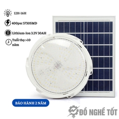 Đèn năng lượng mặt trời ốp trần ốp mái hiên sáng 12-16 tiếng DNT-JD-L300