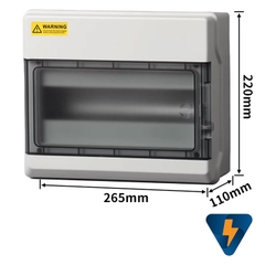 Vỏ tủ điện gắn CB hộp nhựa gắn CB MCB tủ nhựa solar ECO PN-12