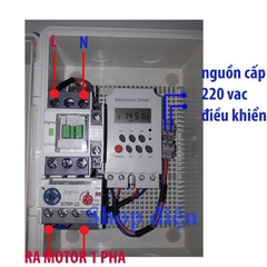 Hẹn giờ tắt mở bơm nươc 3 pha , 1pha