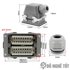 Giắc cắm công nghiệp 32 pin HDC/HE32-16A
