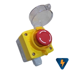 Hộp nút nhấn khẩn cấp có cover tiếp điểm Emergency stop chất lượng cao