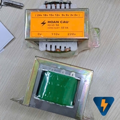 Biến áp 0 110 220 sang 24 18 15 12 9 6 3 0 V 55VA Hoàn Cầu