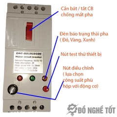 MCCB chống mất pha, cầu dao điện chống mất pha DNT-DZ15LD100