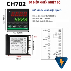 Bộ điều khiển nhiệt độ đồng hồ đo nhiệt độ CH702