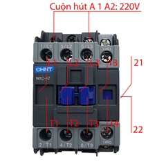 Contactor CHINT NXC-12 12A 5.5kW coil 220vac HN