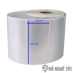 Decal xi bạc cuộn kích thước tem 100x50mm