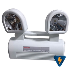 Đèn tích điện 2 bóng 3W kết hợp chóa ECOKT402