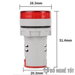 Đèn báo hiện thị điện áp DC phi 22 DNT-DHV6-100DC