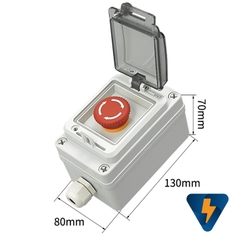 Hộp nút nhấn có nắp che BOX-1W-IP67-EST