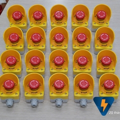 Bộ hộp nút nhấn khẩn cấp có cover tiếp điểm 5A/220VAC Emergency stop