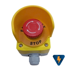 Bộ hộp nút nhấn khẩn cấp có cover tiếp điểm 5A/220VAC Emergency stop