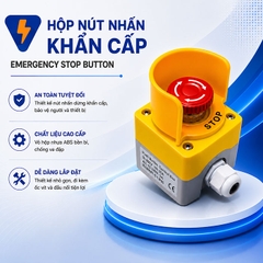 Bộ hộp nút nhấn khẩn cấp có cover tiếp điểm 5A/220VAC Emergency stop