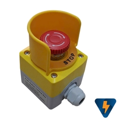 Bộ hộp nút nhấn khẩn cấp có cover tiếp điểm 5A/220VAC Emergency stop